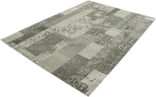 Vloerkleed Vintage Patchwork Marakesh - Grijs - 135 x 200 cm