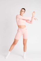 Aesthetic Wolf Ribbed Seamless - Crop Top Dames - Roze - Large