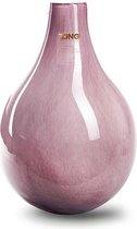 Zzing! Handgemaakte  design vaas 'Zion' oud roze h28 d19 cm  - Kwaliteit -  Bloemen vaas - Decoratie