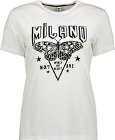 Jacqueline de Yong T-shirt Jdybounty Life S/s Print Top Jrs 15233422 Cloud Dancer/milano Dames Maat - S