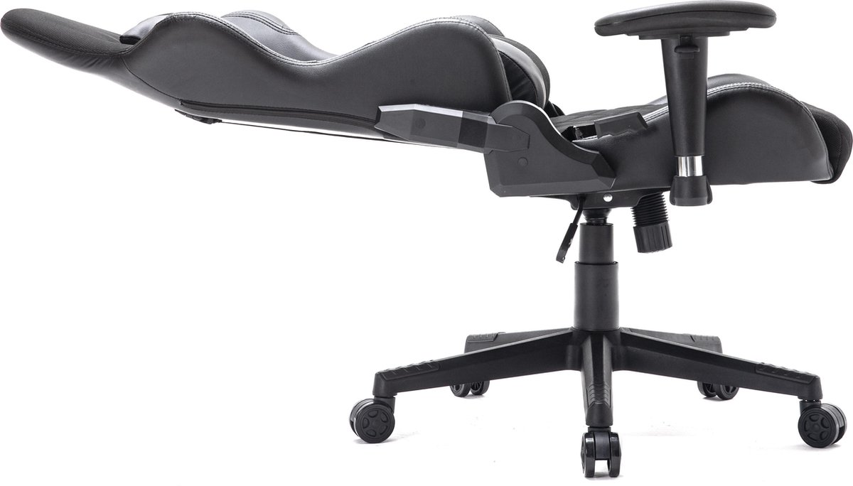 Afbeelding 3 van VDD Gaming - Gamestoel - Gamestoel Zwart - Gaming Stoel - Bureaustoel gaming - Ergonomische Bureaustoel - Met Nekkussen & Verstelbaar Rugkussen - Game stoel - Ergonomische Game Stoel - Draaistoel - Zwart