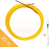 Ressort de tension (20m) avec attache de câble - 20 mètres - nylon 4 mm | extracteur de câble