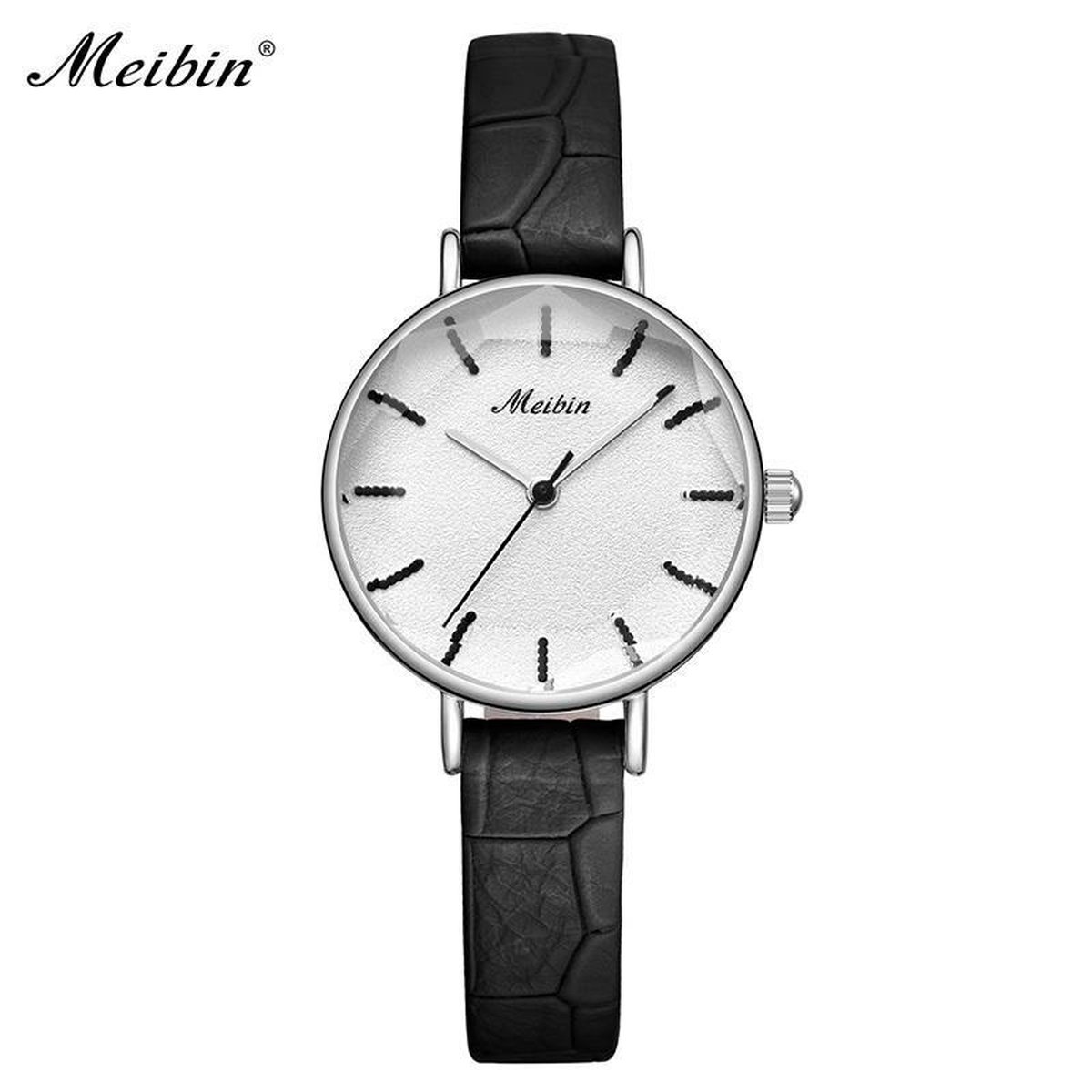 Longbo - Meibin - Dames Horloge - Zwart/Wit - 27mm
