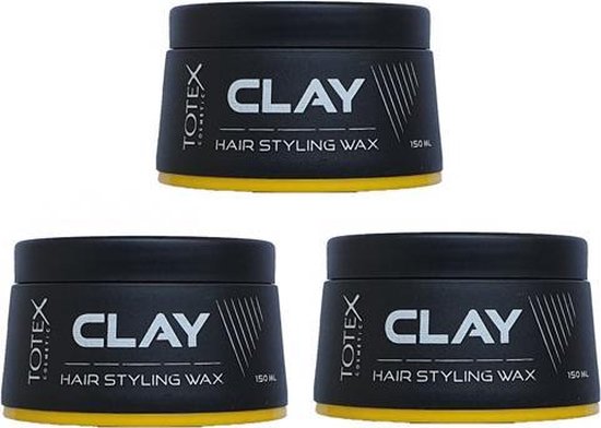 Totex Cosmetic Clay Hair Styling Wax 3 x 150 mL