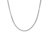 YO&NO - Ketting - Zilver - Anker plat -  1,4 mm - 45 cm - Gerhodineerd - Zilver 925