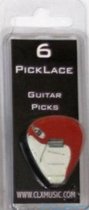 Plectrumset - 6 stuks - Elektrische gitaar - strat - rood