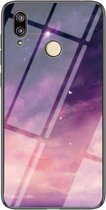 Voor Huawei P20 lite Sterrenhemelpatroon Gehard Glas + TPU Schokbestendige Beschermhoes (Fantasie Sterrenhemel)