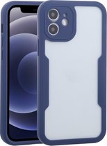 Acryl + TPU 360 graden volledige dekking schokbestendige beschermhoes voor iPhone 12 mini (blauw)