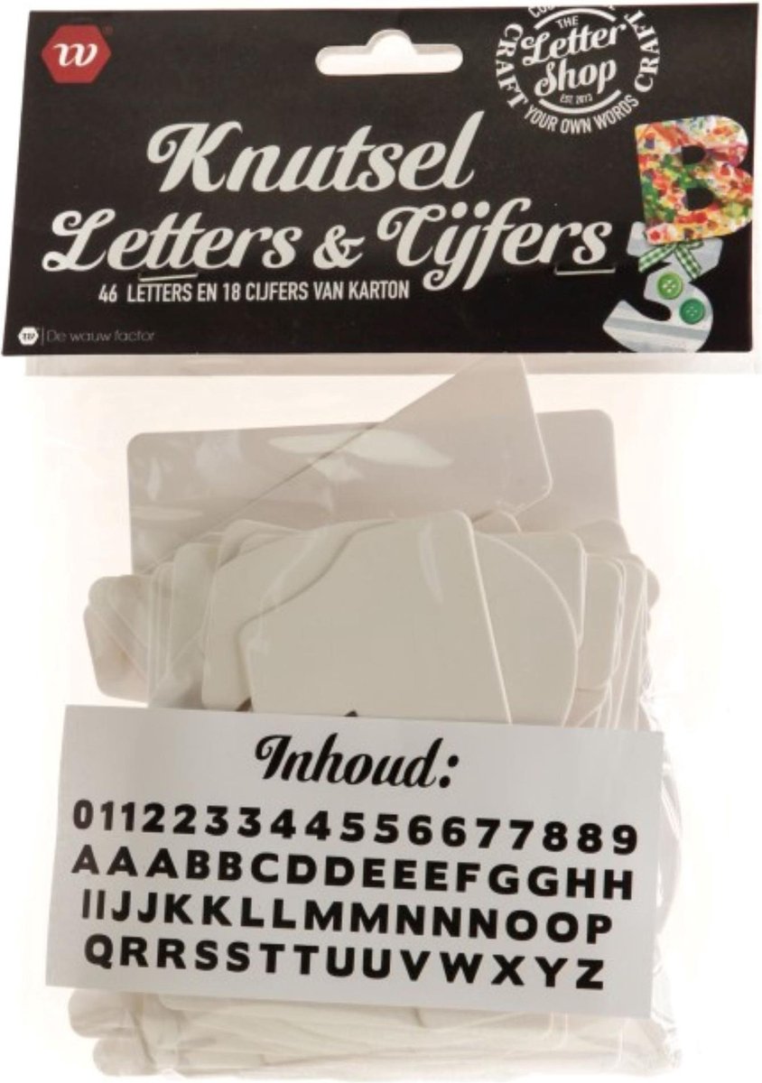 Knutsel letters en cijfers van karton | 46 letters | 18 cijfers | Knutselen | Hobby | Crafts