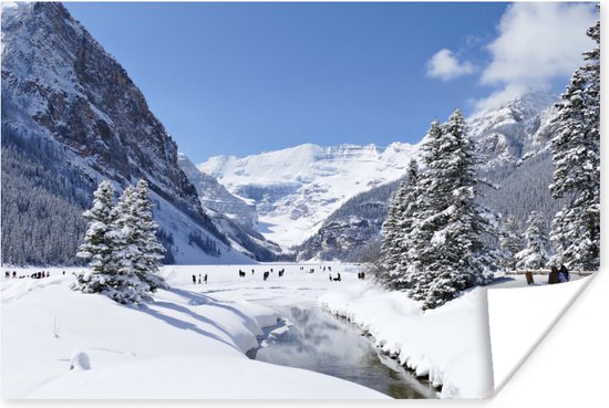 Poster Lake Louise in het Nationaal park Banff in Canada - 60x40 cm