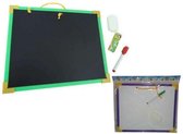 Dubbelzijdig krijtbord (34 x 31 x 2 cm)