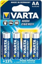 Alkalinebatterij Varta LR6 AA 1,5 V 2930 mAh High Energy (4 pcs) Blauw Blauw