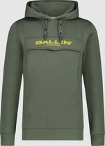 Ballin Amsterdam -  Heren Regular Fit   Hoodie  - Groen - Maat L