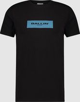Ballin Amsterdam -  Heren Slim Fit   T-shirt  - Zwart - Maat XS