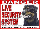 Rottweiler 174 Waakbord Danger Live Security System - 15 x 20 cm