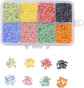 Kralen | Kralen set voor sieraden maken - 8 Kleuren Dubbele kleuren - 2mm - Glas Zaad Kralen - Kit voor Sieraden Maken - Rocaille - DIY - Volwassenen - Kinderen - Kralenset - Seed Beads - Cad