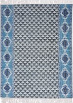 The Rug Republic Hand Woven DECLO Blue/Grey 160 x 230 cm CARPET