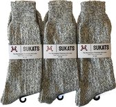 Sukats® The Norwegians Premium Deluxe - Noorse Sokken - Maat 47-50 - 3 Paar - Heren - Wol - Werk - Wandel - XXL