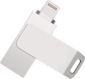 Usb-stick 128GB - 2 in 1 usb Flash Drive - Apple Lightning + 2.0 port - Iphone/Ipad/Laptop/PC - Zilver