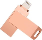 Usb-stick 128GB - 2 in 1 usb Flash Drive - Apple Lightning + 2.0 port - Iphone/Ipad/Laptop/PC - Rose goud