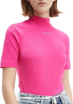 Calvin Klein Micro Branding Stretch T-shirt - Vrouwen - Roze