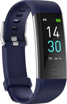 Activity Tracker HR met Stappenteller en Hartslagmeter - Smartwatch voor Dames, Heren en Kinderen - Fitness Tracker - Bloeddrukmeter - Blauw -