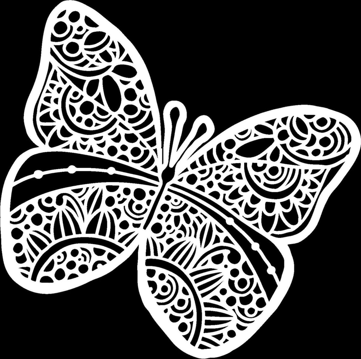 The Crafter's Workshop Stencil - 30.5x30.5cm - Zonnige vlinder