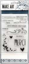 Ranger Make art Stamp, die & stencil set Merci & more