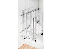 Eleganca uittrekbare wasmand - verstelbare vakken - luxe inbouwwaskorf - metaal - 32x50x55cm  - verrijdbaar/met zwenkwielen