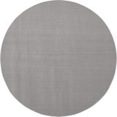 Vloerkleed - rond - wol - grijs - diameter 120 cm