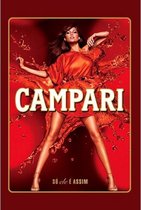 Wand Cafe Pub Bord - Campari Red Woman