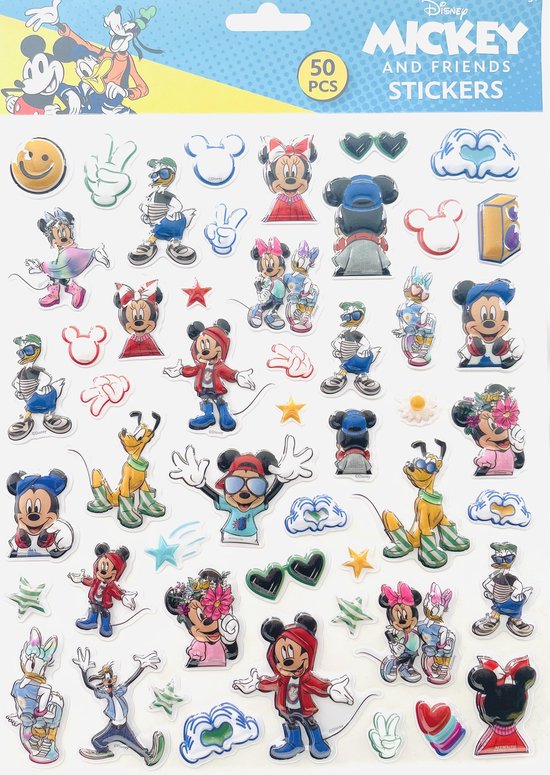 DISNEY MICKEY and friends 3D sticker met 50 stuks | bol.com