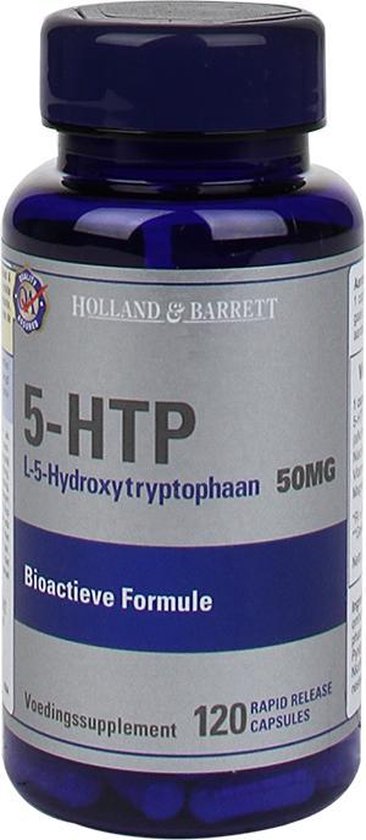 5-HTP 50 mg uit Griffonia Extract - Holland & Barrett - 120 Capsules - Supplementen