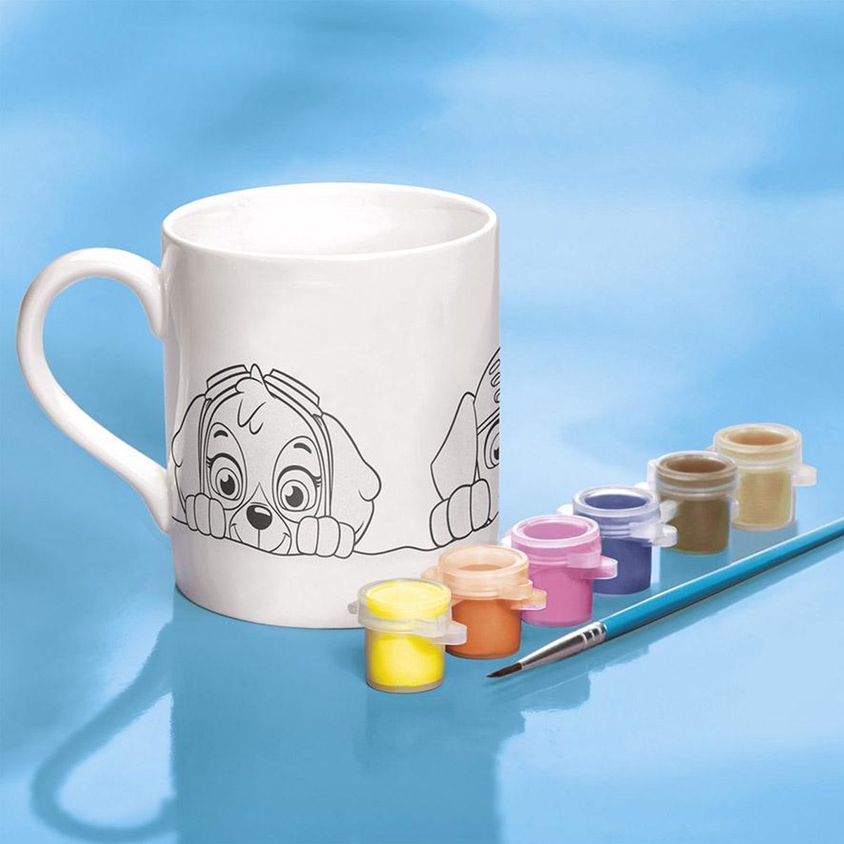 PAW Patrol speelgoed Totum Inkleur beker mok beschilderen - knutselen keramiek incl. verf en penseel creatief speelgoed cadeau jongens en meisjes — afbeelding 9