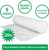 20 x Noppenfolie| Noppenfolie op rol | Bubbelfolie |bubbeltjesplastic |milieubewust 50 CM x 5 M ideaal voor verhuizen en breekbare spullen 95% gerecycled plastic