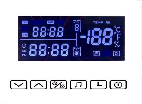 Vips LED spiegel met bluetooth speaker, anti condens, vergrootglas ...