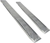 Datona® Aluminium oprijplaat - 200 cm - 2 stuks