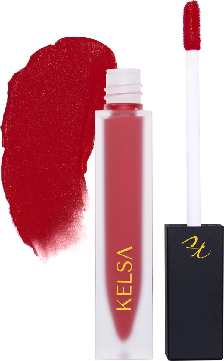 Kelsa Cosmetics - Matte Liquid Lipstick - Älskling - Rood