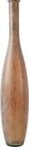 J-Line Vaas Fles Glas Bruin Wash