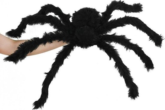 BaykaDecor - Unieke Reusachtige Pluche Spin - Halloween - Carnaval - Zachte Woondecoratie - Slaapkamer Decoratie - Zwart - 75 cm