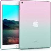 kwmobile hoes voor Apple iPad 9.7 (2017 / 2018) - siliconen beschermhoes voor tablet - Tweekleurig design - roze / blauw / transparant