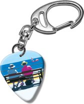 Plectrum sleutelhanger Bank Aan het Strand