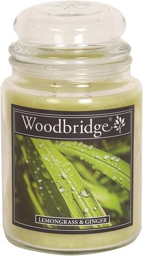 Woodbridge Lemongrass & Ginger 565g Large Candle met 2 lonten