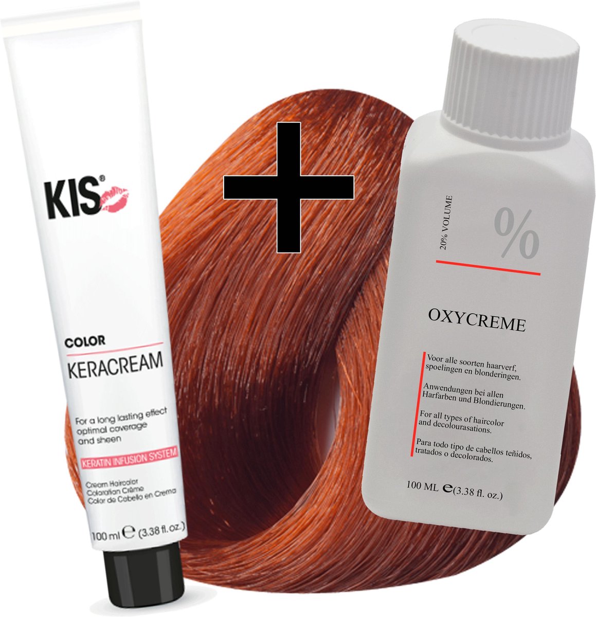 KIS haarverfset - 8KB Licht koper blond - haarverf & waterstofperoxide