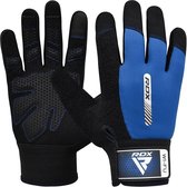 RDX Sports Fitness Handschoenen W1 - Full Finger Blauw - XL