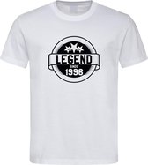 Wit T-Shirt met “ Legend sinds 1996 “ print Zwart Size XXXXL