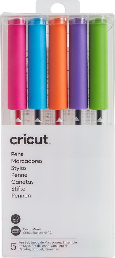 Cricut Explore/Maker Pennen met Extra Fijne Punt 0.3MM – Brights (5 stuks)