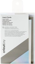 Cricut R10 Insteekkaarten 8,9x12,1cm – Holografisch zilver & Grijs (15 stuks)