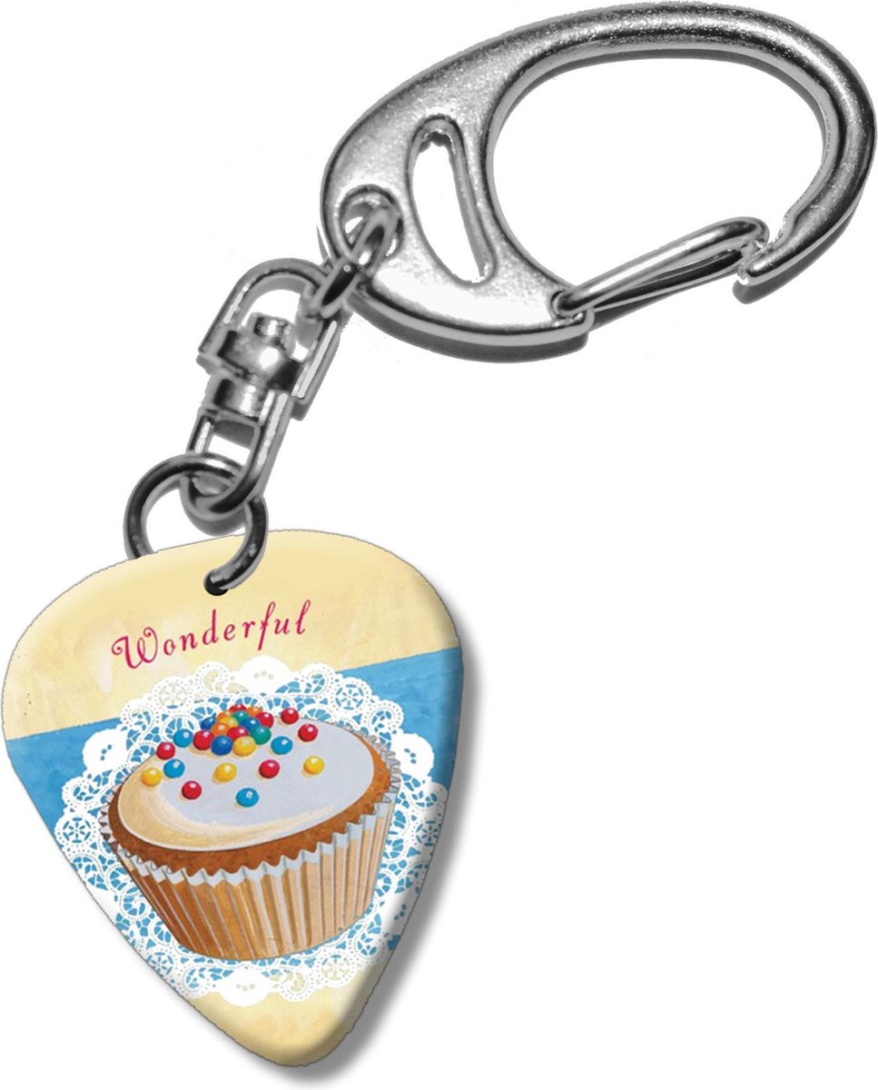 Plectrum sleutelhanger Cupcake
