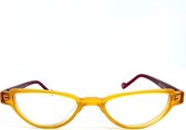 Leesbril - Aptica Couture Delano Oranje met Rood - Sterkte +1.00 - Acetate Frame